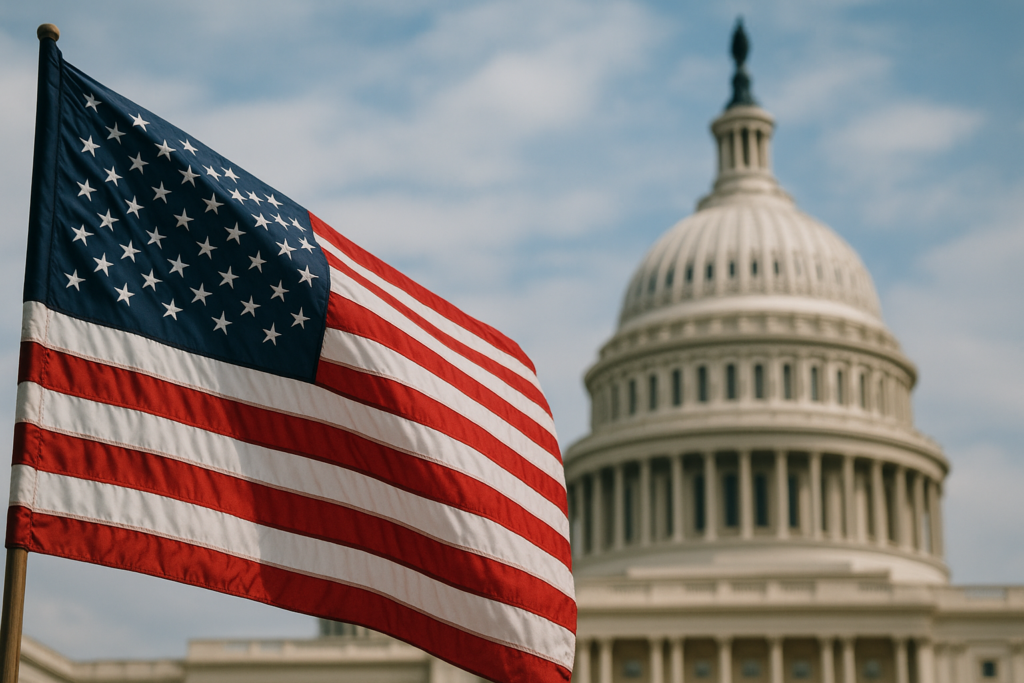 Denise Milsap hosting Big Back Politics Live political podcast discussing democracy, power, and American politics