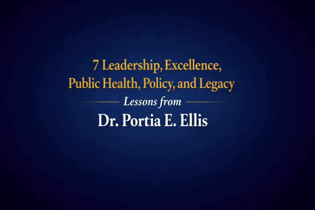 Dr. Portia E. Ellis executive portrait representing leadership, public health, and policy excellence