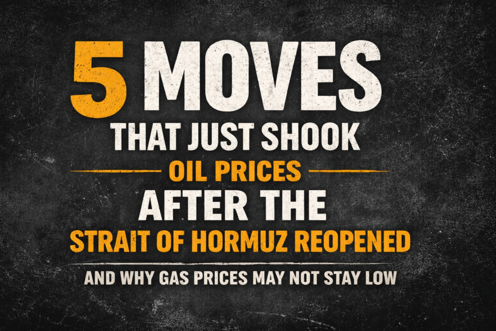 Oil tanker traveling through the Strait of Hormuz as global oil supply resumes