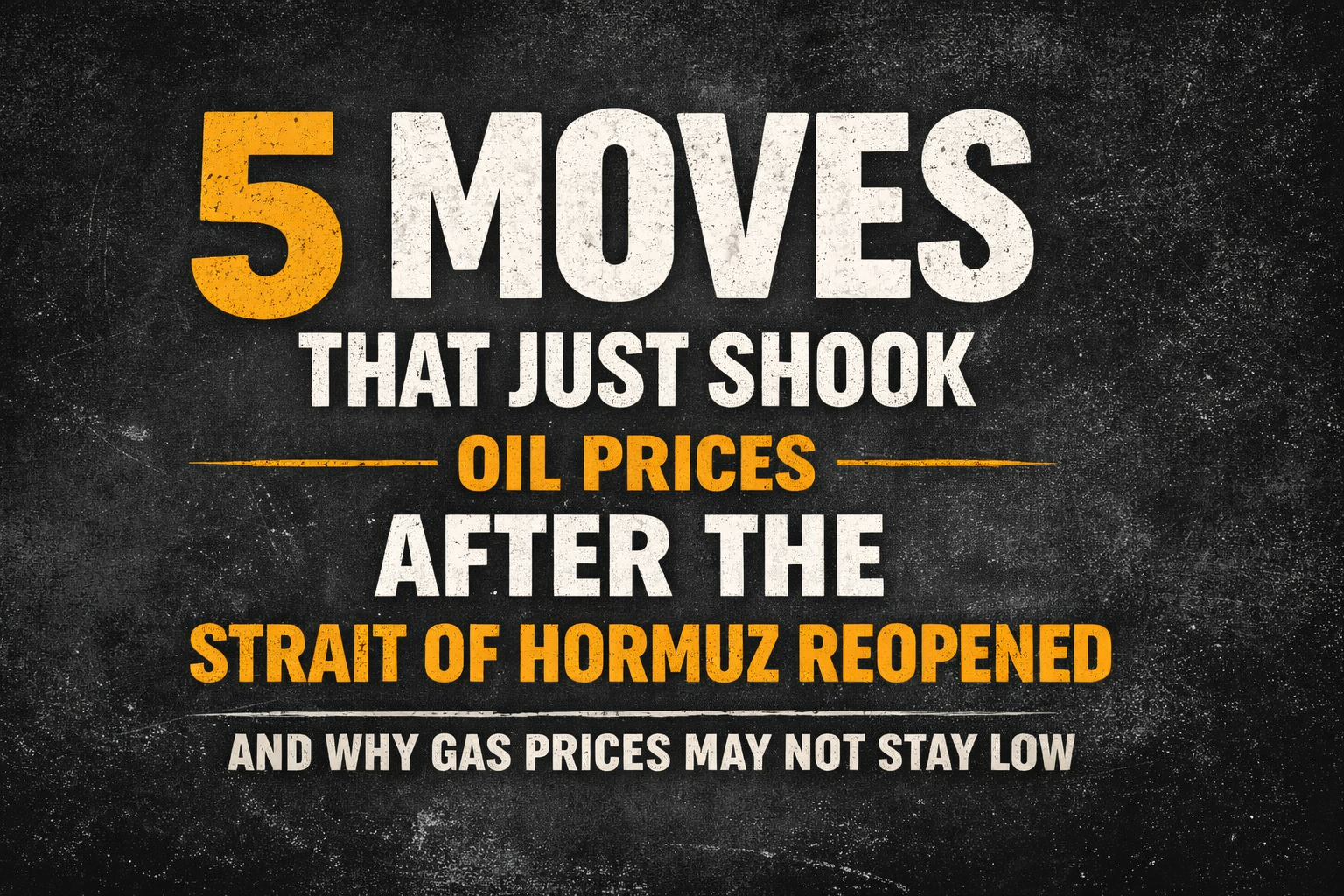 Oil tanker traveling through the Strait of Hormuz as global oil supply resumes