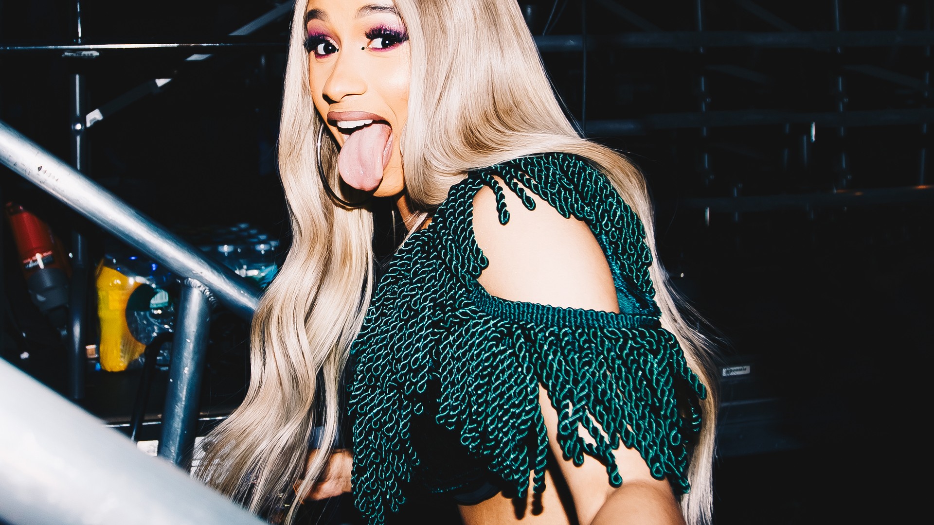 Cardi B backstage portrait