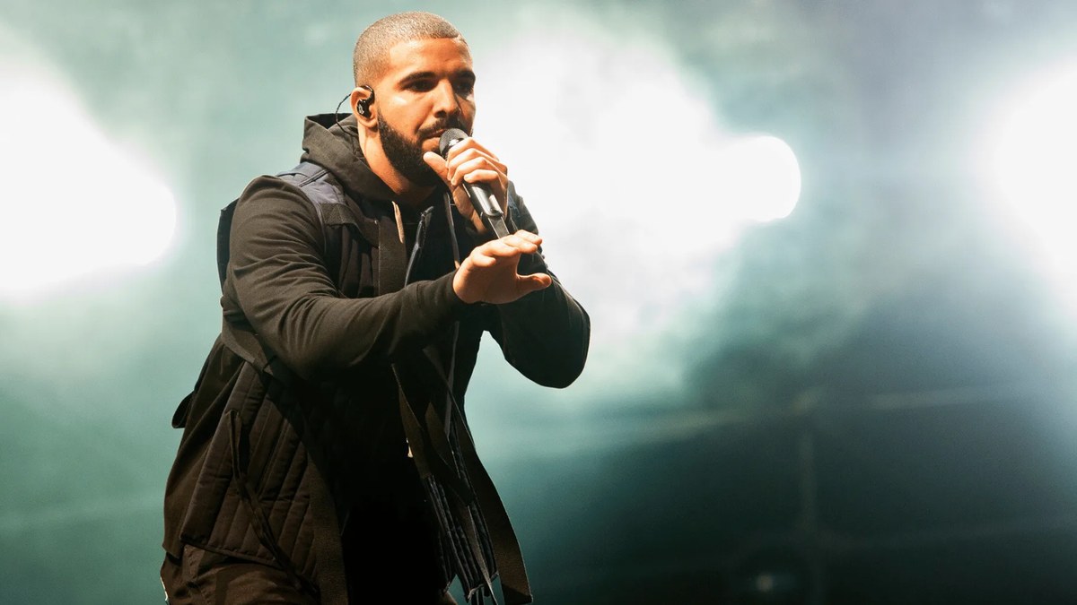 Drake performing on stage