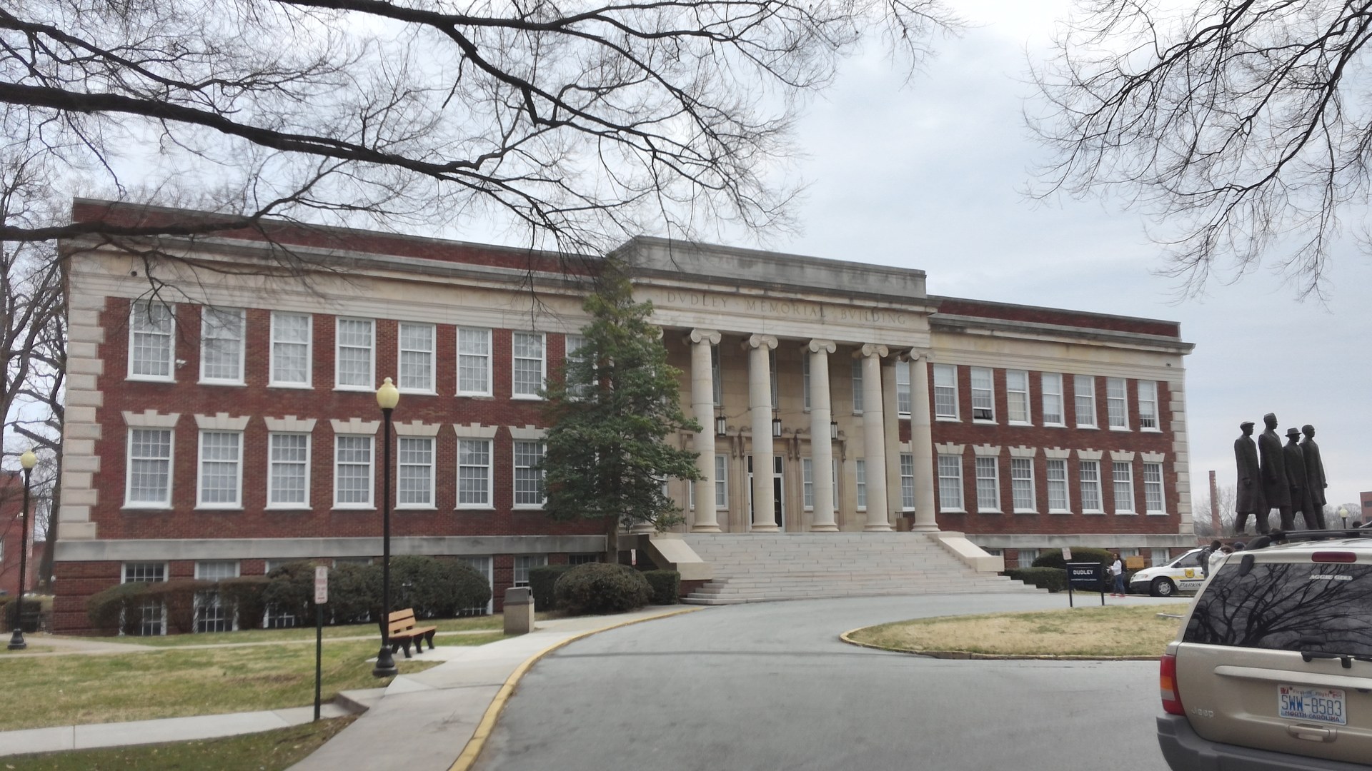 Dudley Memorial Building with its clock tower on the North Carolina A and T campus in Greensboro
