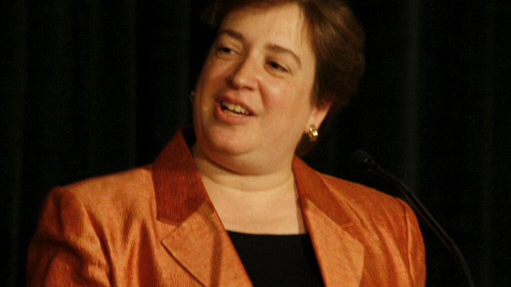Justice Elena Kagan speaking during a public appearance