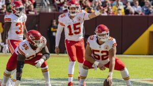Patrick Mahomes in action for the Kansas City Chiefs