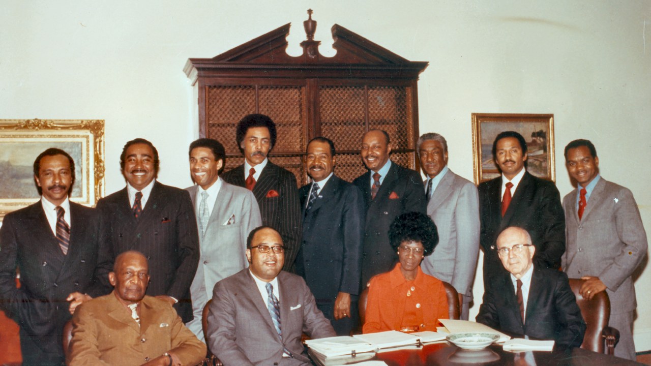 Founding members of the Congressional Black Caucus in Washington