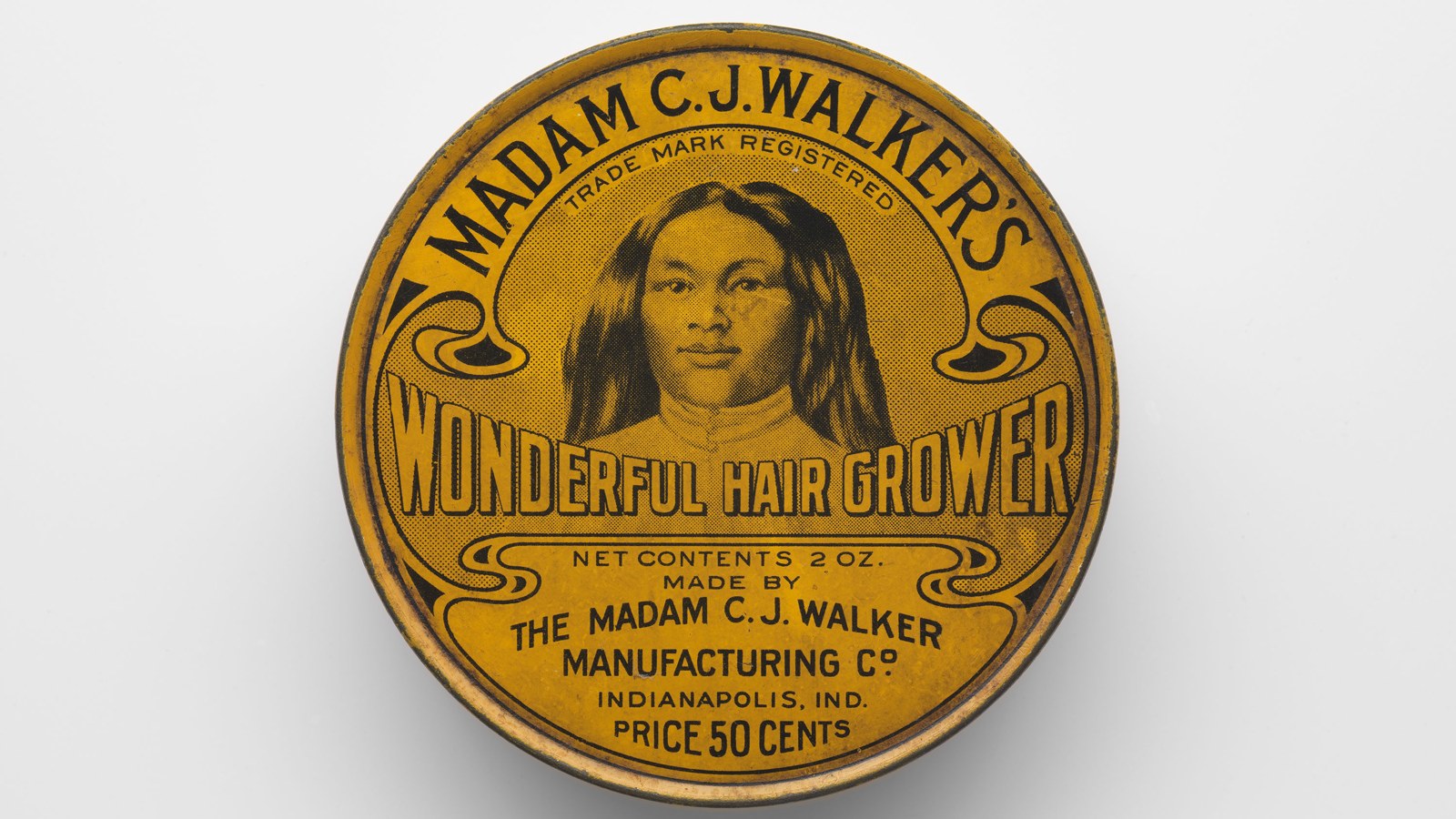 Tin of Madam Walker Wonderful Hair Grower product