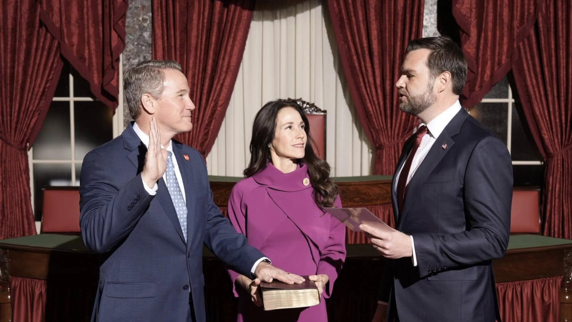 Jon Husted takes the oath of office in the Senate