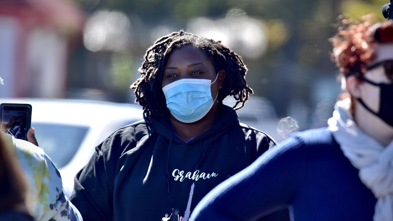 A voter takes part in a Souls to the Polls march in North Carolina