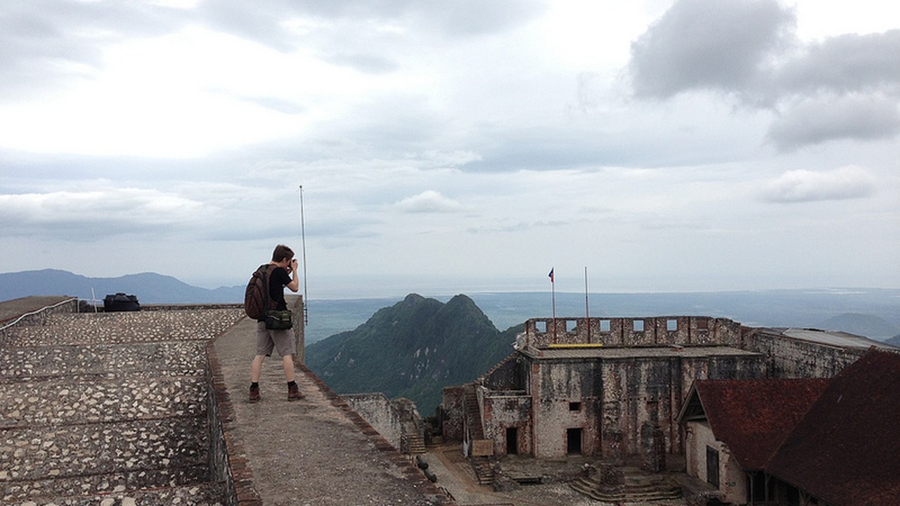View from the Citadelle Laferriere fortress above northern Haiti