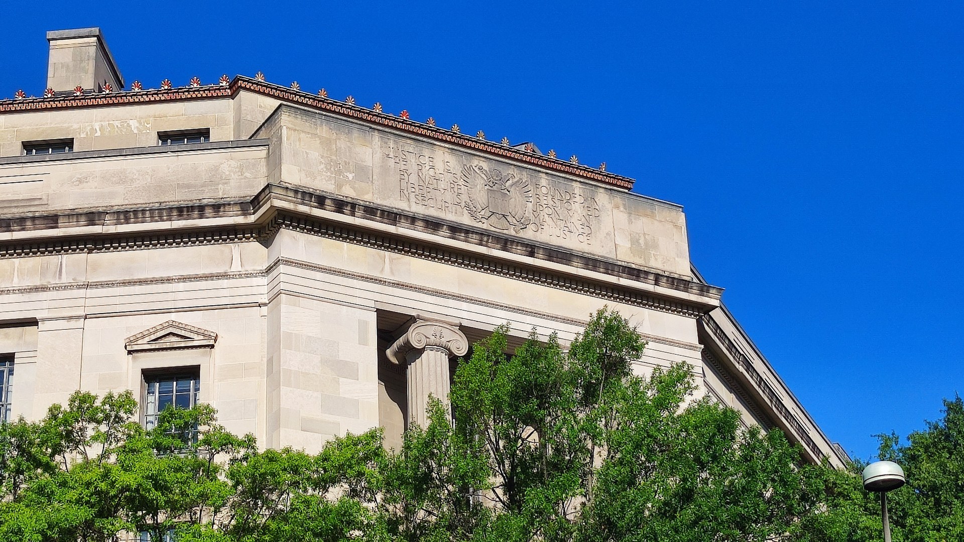 The Robert F Kennedy Department of Justice Building in Washington DC