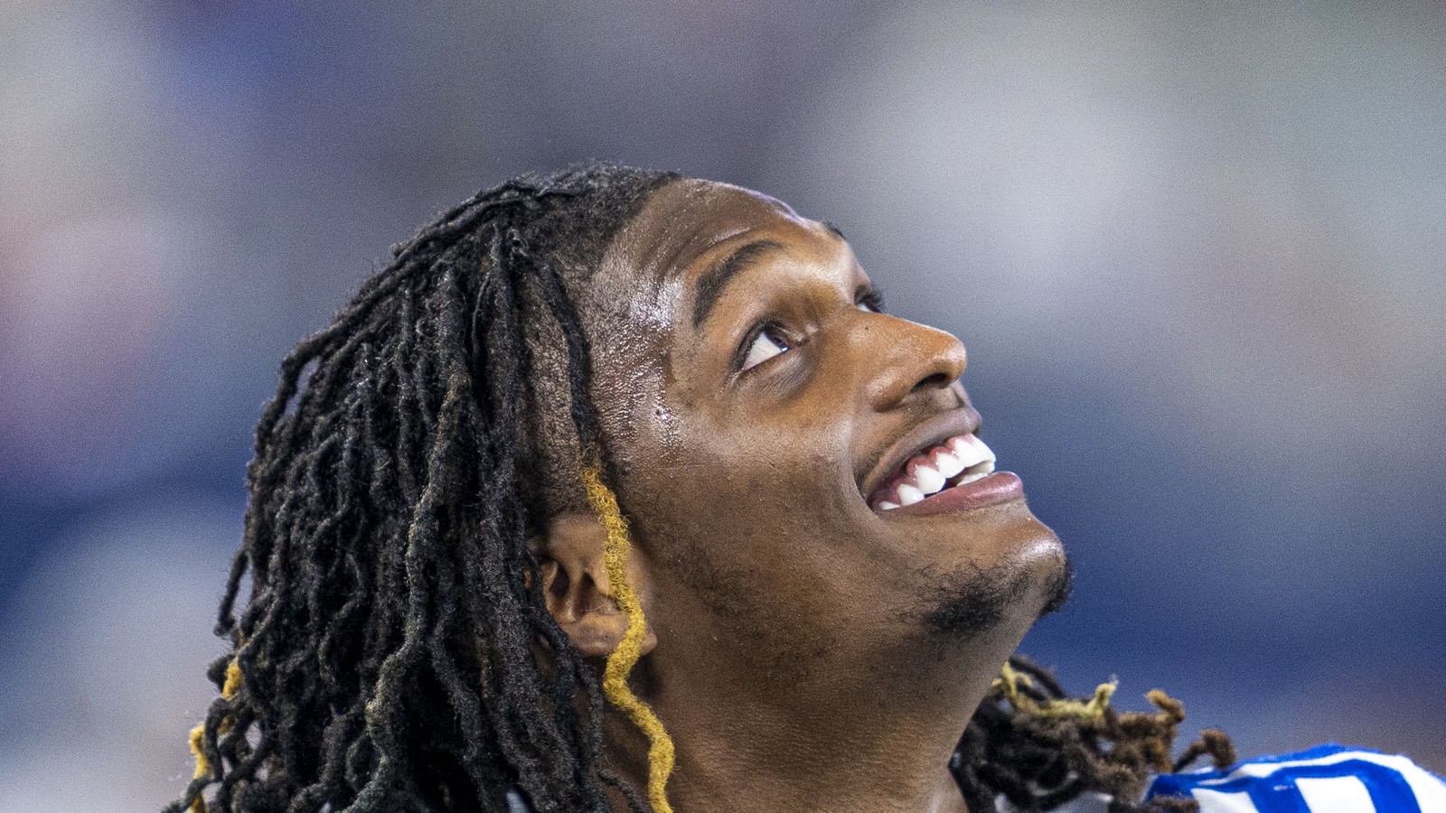 CeeDee Lamb looks up during a Dallas Cowboys game in a file photo