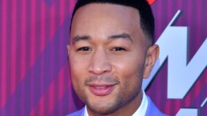 John Legend arriving at an awards show in Los Angeles in 2019
