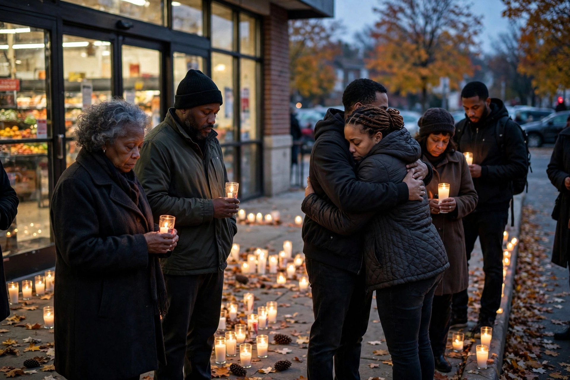 Candlelight vigil honoring the victims of the Buffalo Tops supermarket shooting