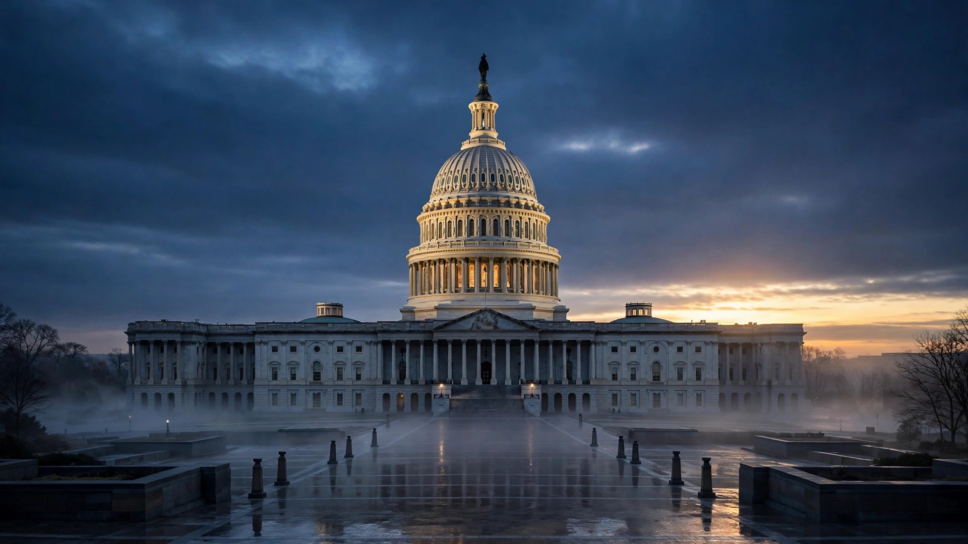 United States Capitol building at dawn in Washington DC