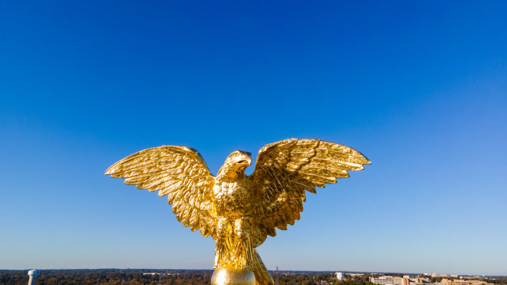 Golden eagle atop the Mississippi State Capitol in Jackson