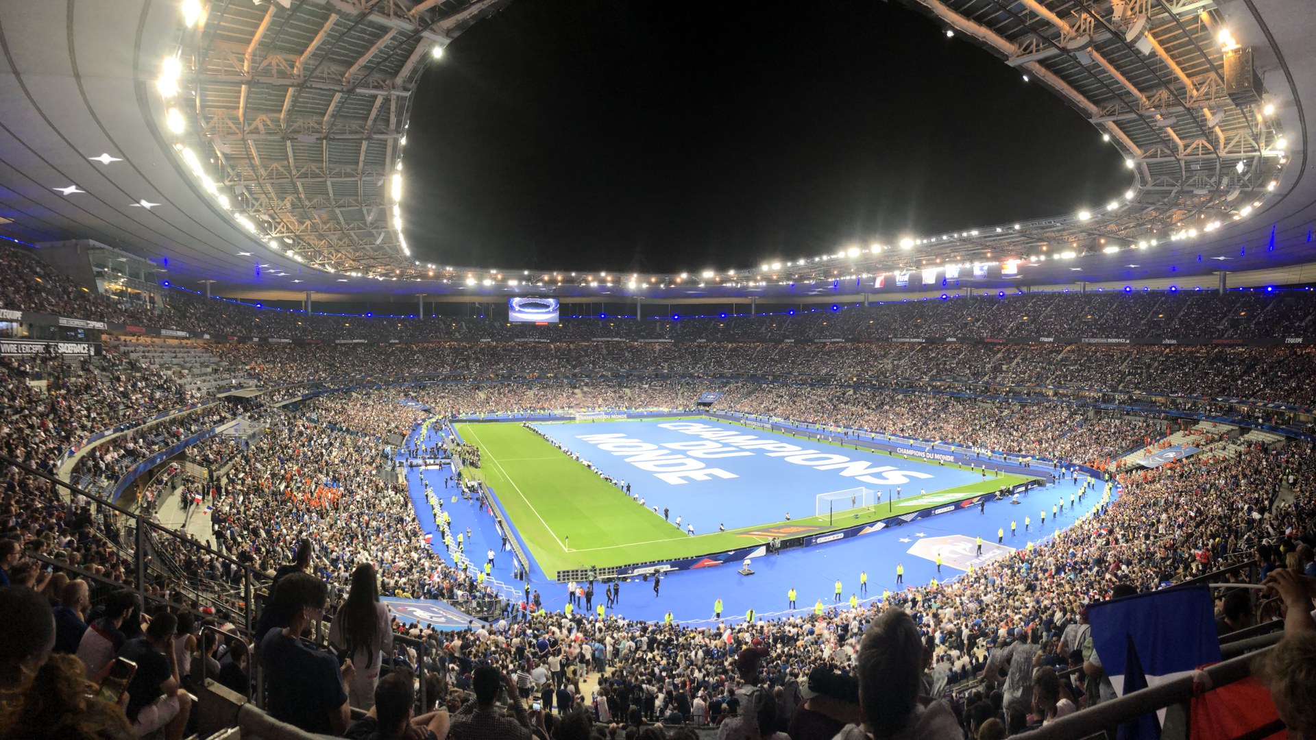 Inside Stade de France in Saint Denis before a match