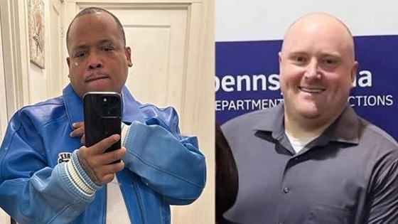 Photo composite of Marchello Woodard and state parole agent Kevin Seelinger